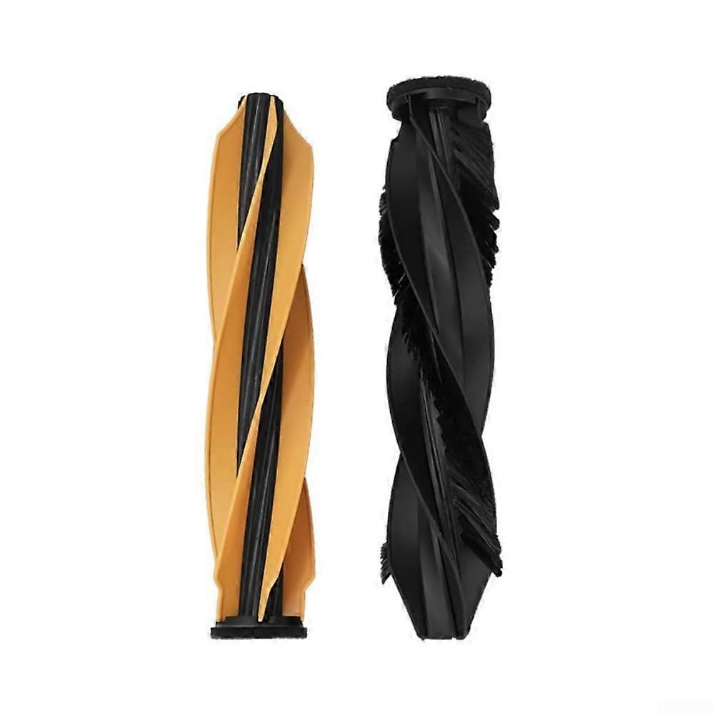 Robot Vacuum Brush Replacement for MOVA Z60 Ultra, Dual Rubber Rollers, Efficient Dirt Removal