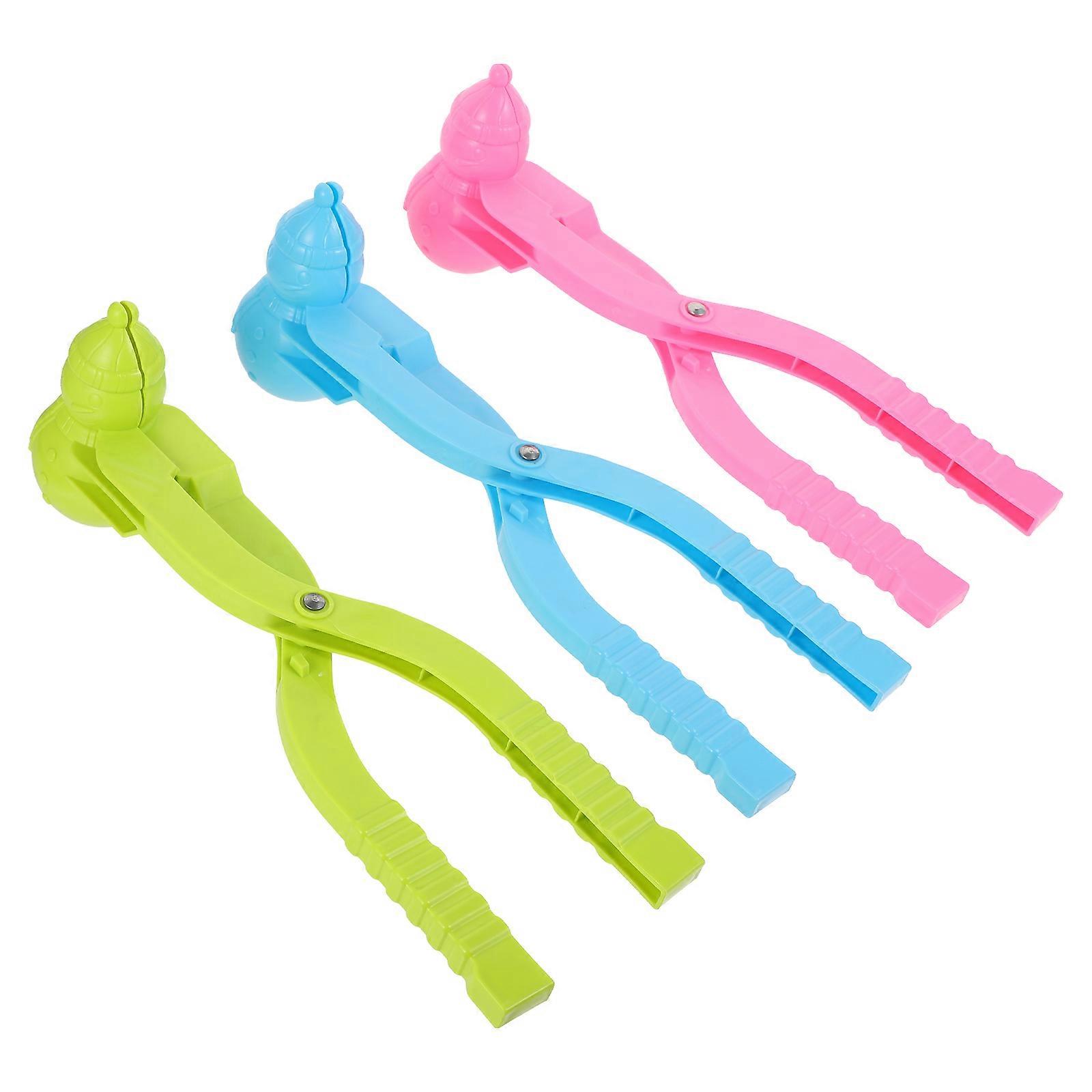 Creative Snowman Maker for Playing 3Pcs Children Clips Plastic