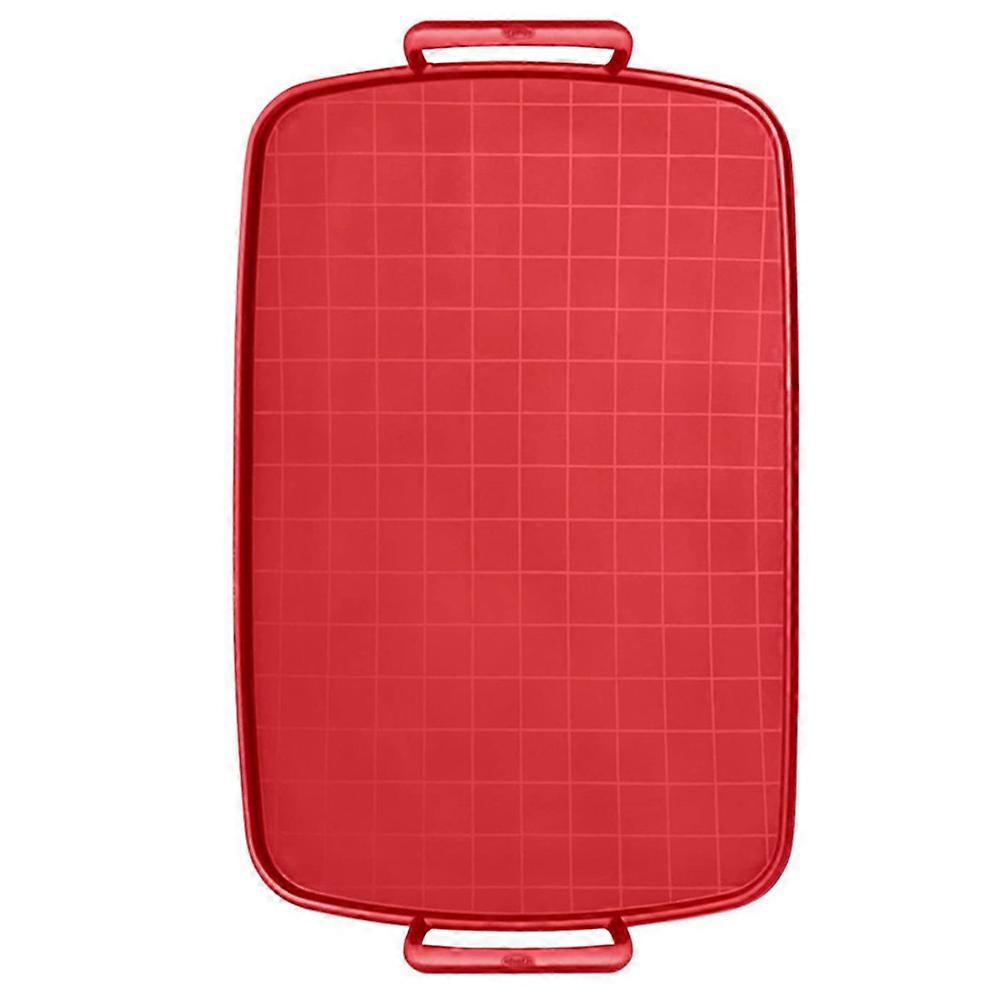 Heat Resistant Silicone Plate Multifunctional Microwave Oven Bakeware Rectangular 36.00X21.50X2.00cm 1Set