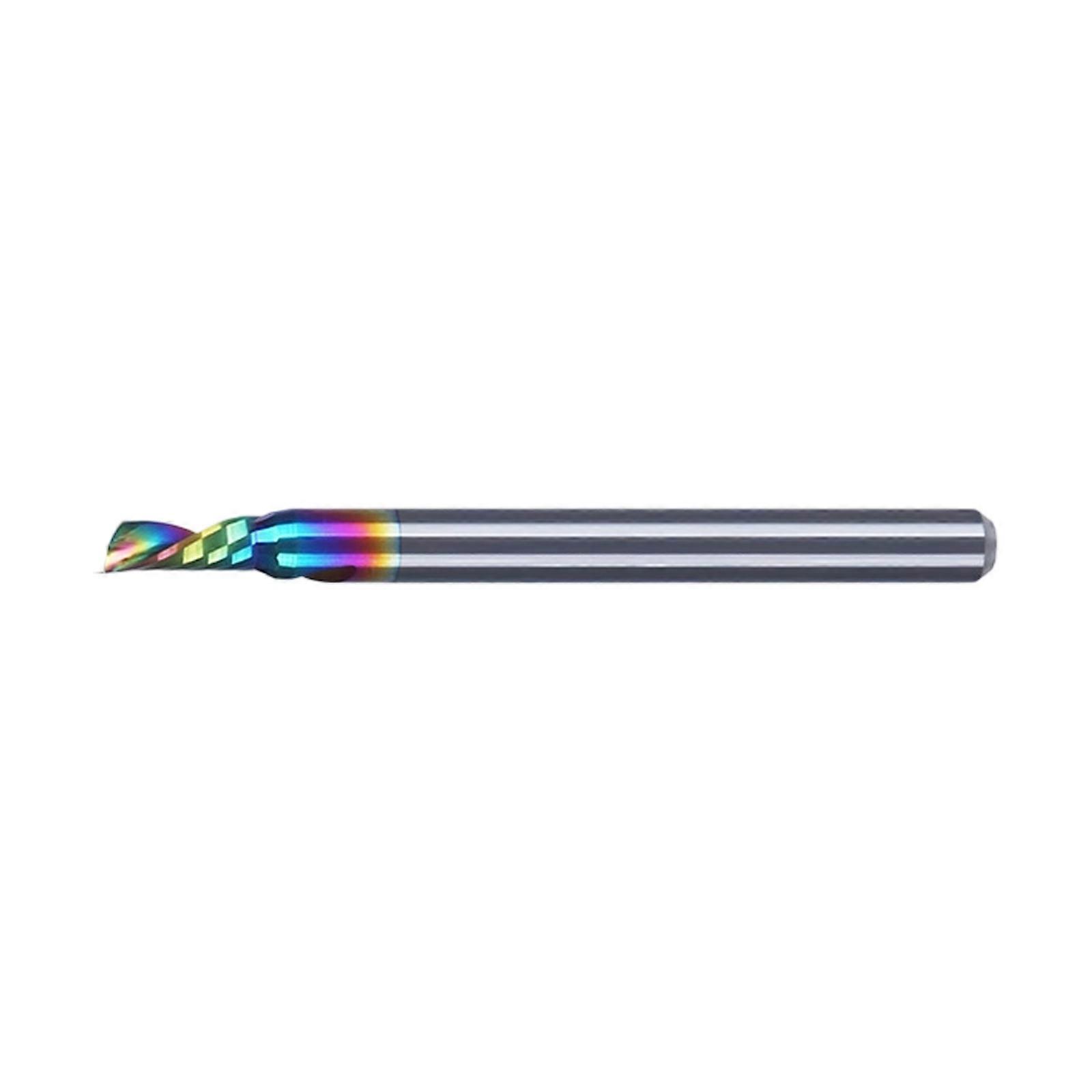 Large Chip Removal Grooving Design Single Flute Helical End Mill Ensuring Smooth Cutting In High Volumes Engraving Operations Multicolor
