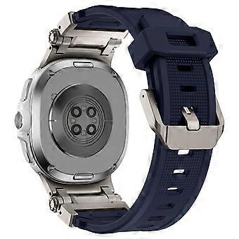 Bracelet de montre en silicone pour Samsung Galaxy Watch8 44 mm/40 mm/Watch8 Classic 46 mm, bracelet ajustable avec titane