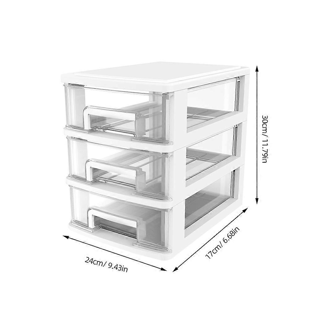 Plastic Drawer Storage Cabinet for Sundries Holder Three-Layer Storage Box