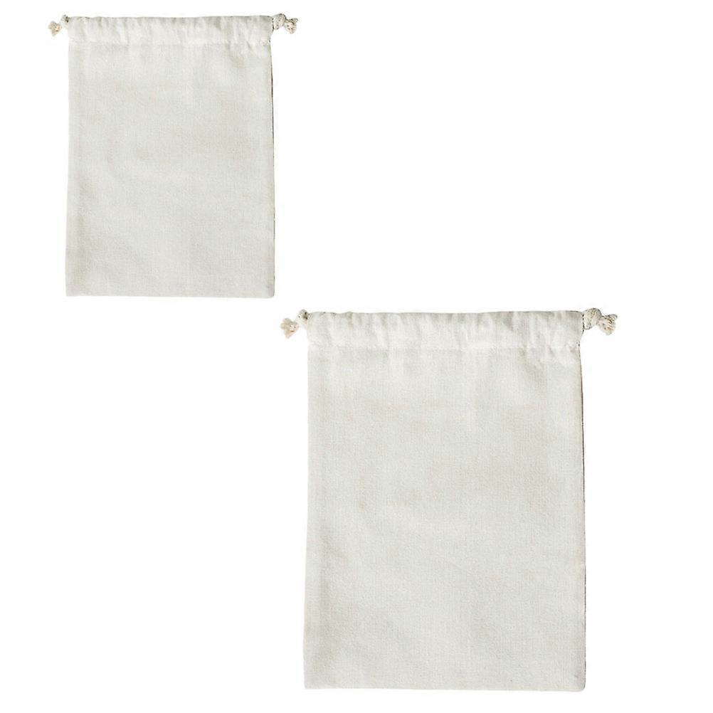 Drawstring Storage Bag Flour Pouch for Storage 2Pcs Eco-Friendly Household Use
