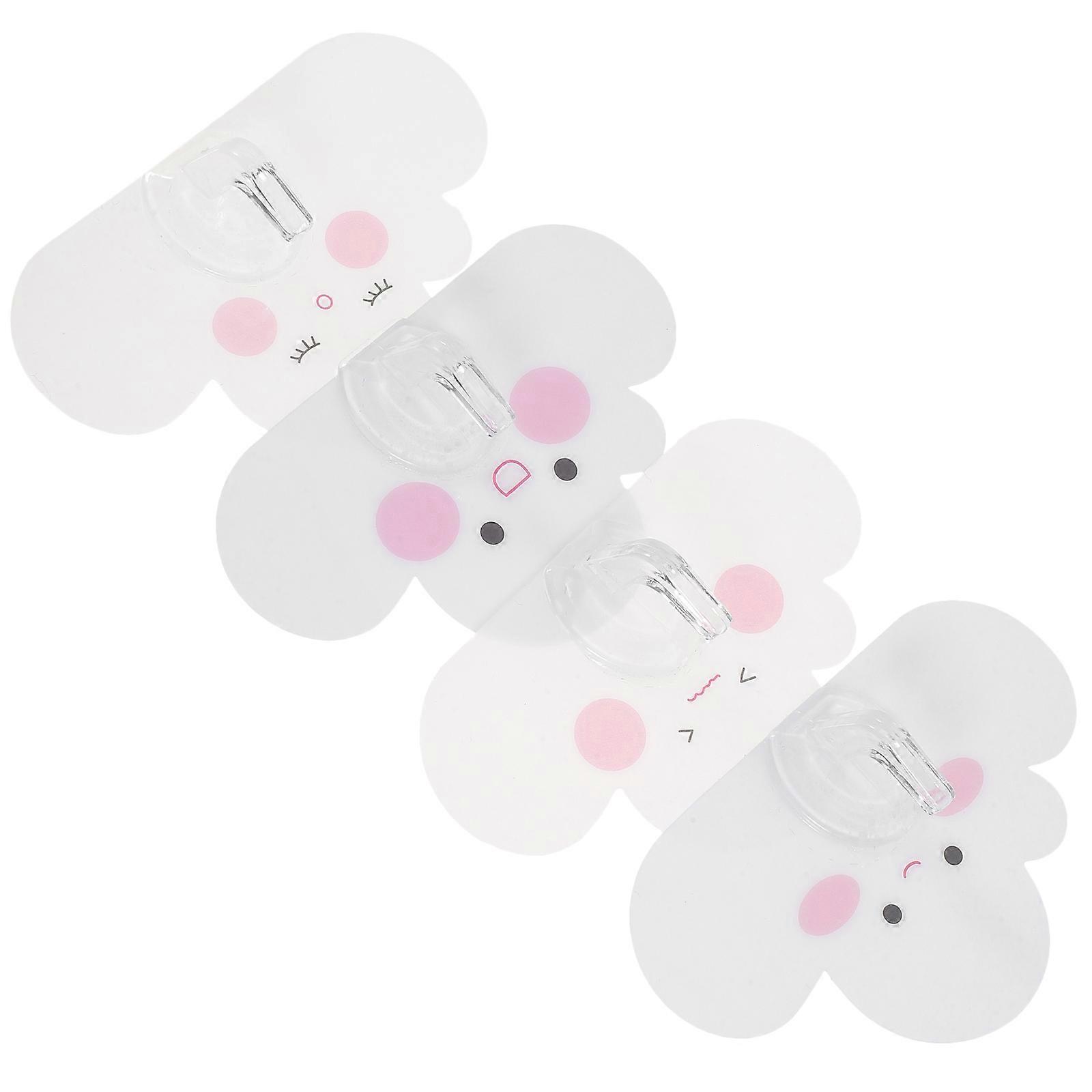Wall Hanging Hook Sticky Wall Hooks 4Pcs Cloud Shape for Living Room