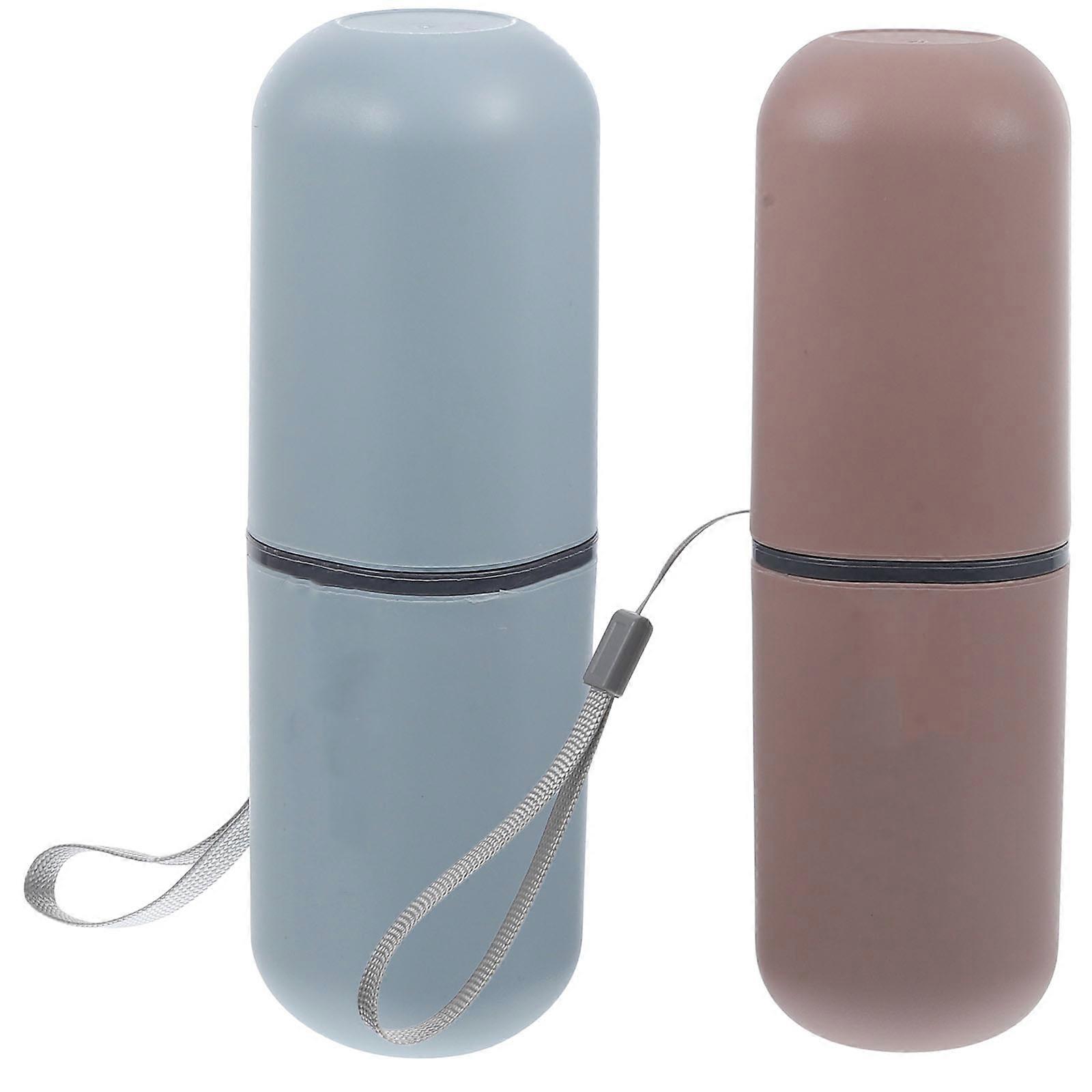 Toothbrush Case Toothbrush Storage Box Holder for Storage 2Pcs Portable