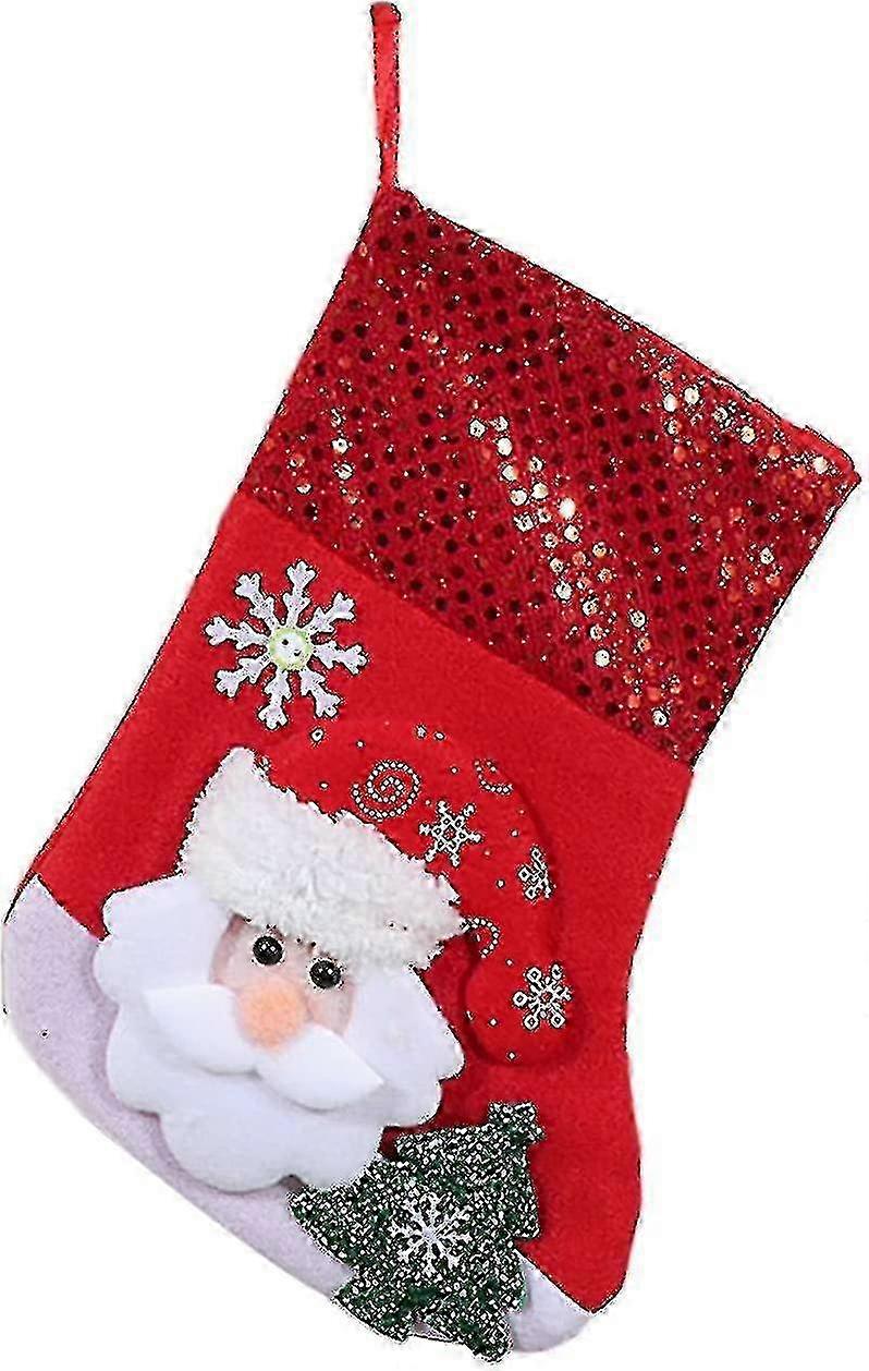 2025 2pcs Stocking Hanging Stocking Gift Bag For Chocolate Biscuit Candy