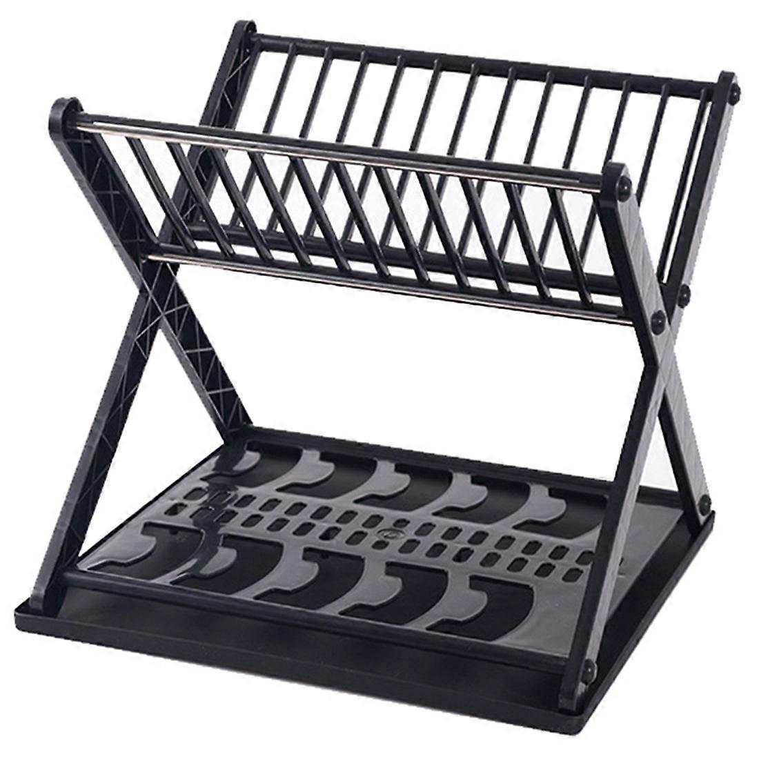 Dish Drying Rack Kitchen Organizer Multifunctional Tableware Space Saving Storage Rack Bowl Holder Home Accessories A