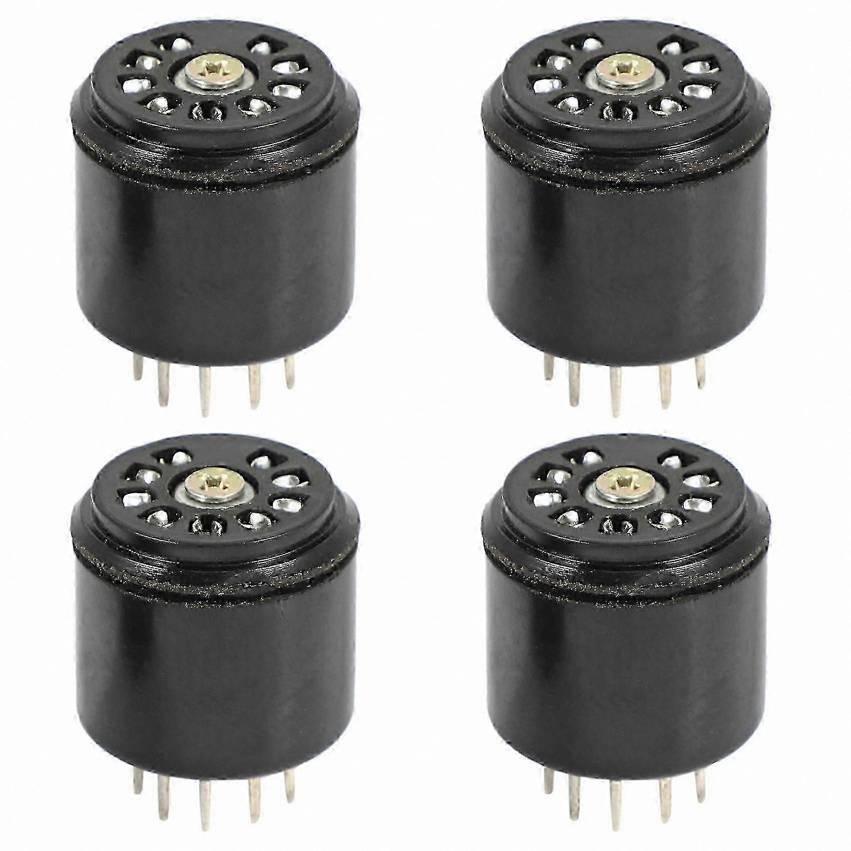 4-Pack 9-Pin Bakelite Vacuum Tube Socket Saver for 12AX7 12AU7 ECC82 ECC83 Amplifiers