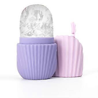 Silikon-Eisroller fürs Gesicht – parfümfreies und batterieloses Hautpflegegerät mit ergonomischem Griff und kühlendem Gelkern