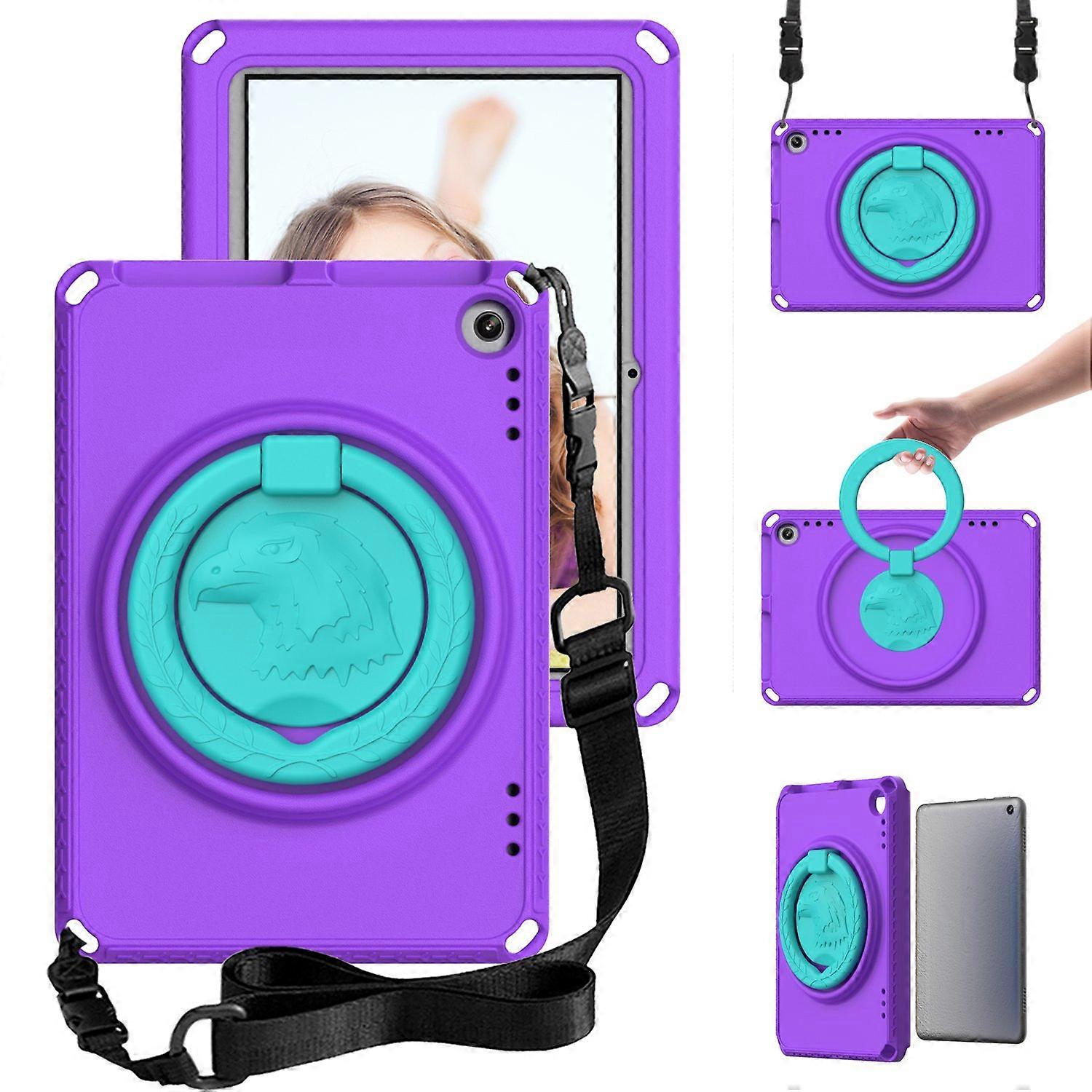 For Amazon Fire HD 8 (2022)/(2020) Shockproof EVA Case with Shoulder Strap,Waterproof Screen Protect