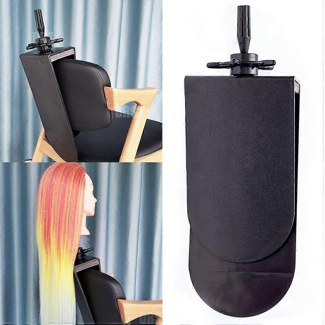 Mannequin Head Stand with Stable Seatback Clamp Adjustable Wig Head Holder for Styling Black