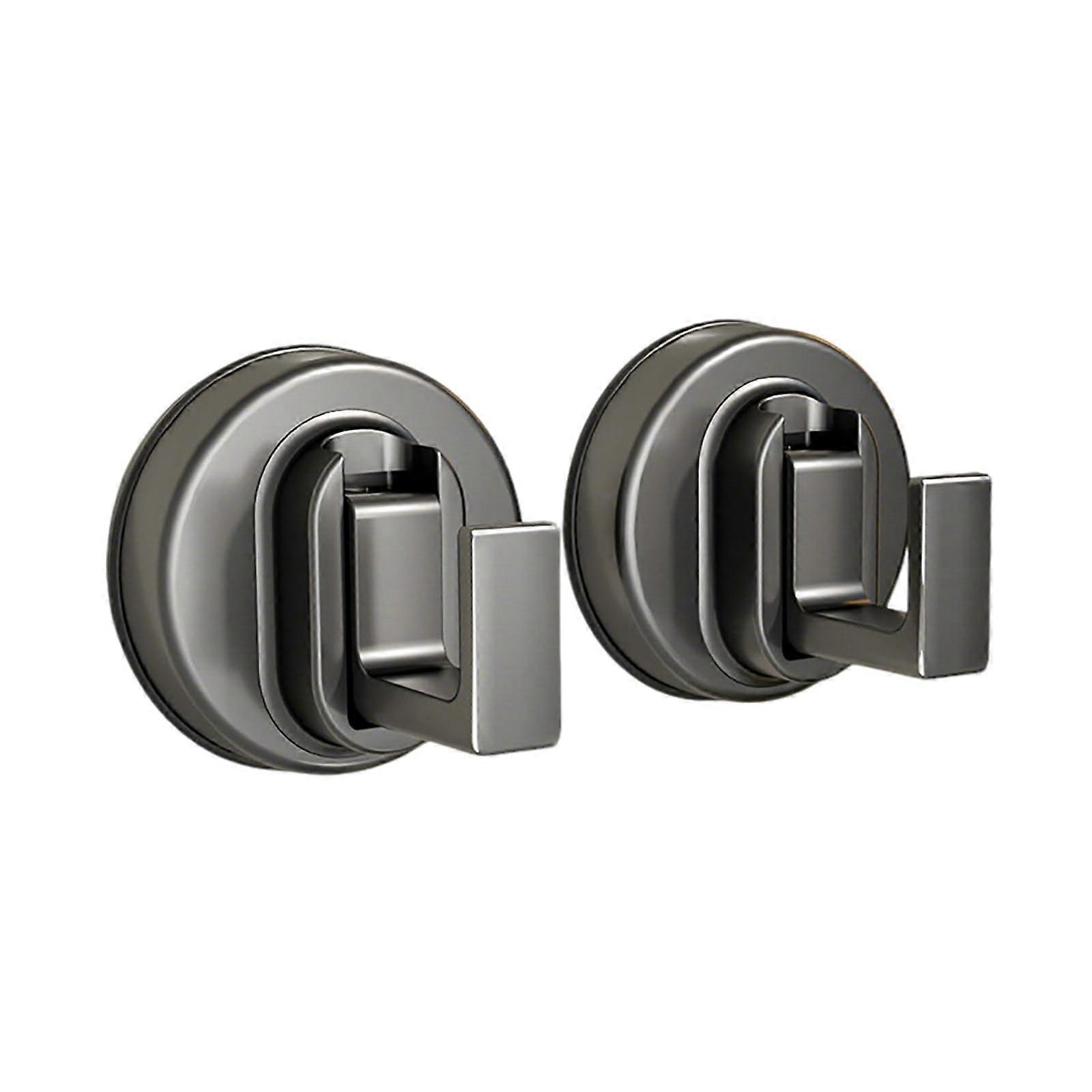 2 Pack Suction Cup Hooks for Bathroom Towels and Robes, Removable No Drill Wall Mount