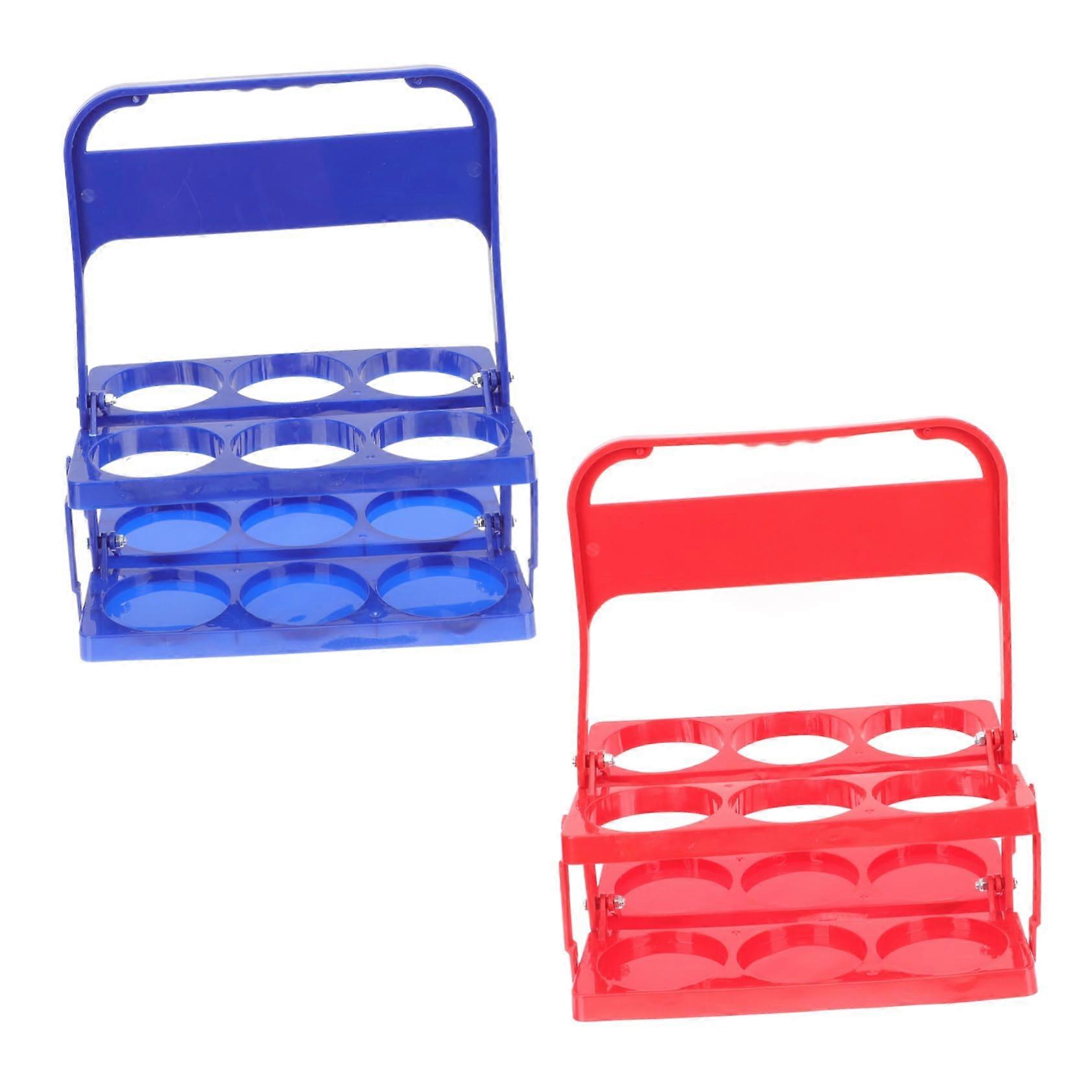 2pcs Plastic Beer Bottle Holder and Beer Carrier Rack for Home Bar Secure Compact Storage