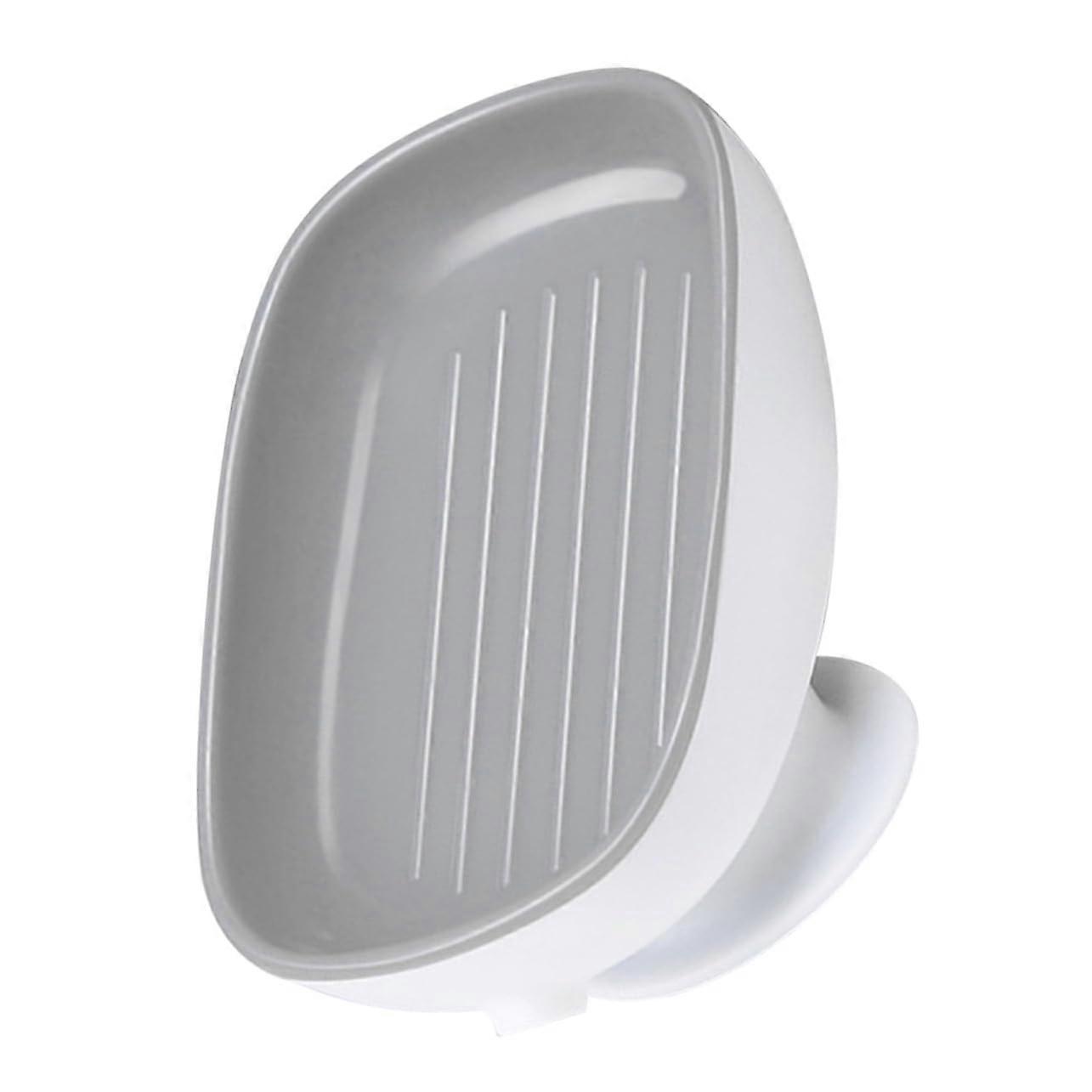 Self Draining Soap Holder Wall Mounted with Strong Suction Cups for Bathroom and Kitchen