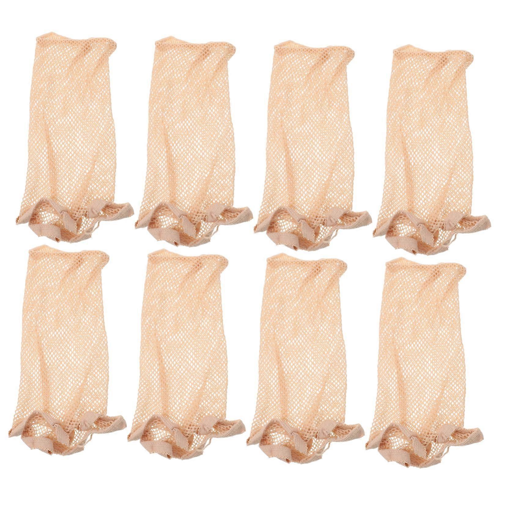 8pcs Breathable Elastic Mesh Wig Caps for Sleeping, Lightweight Durable Adjustable Fit