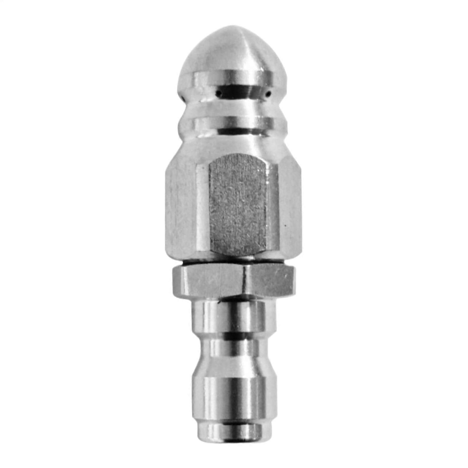 Pressure Washer Sewer Jetter Nozzle with Quick Connect, RustProof Steel, MultiAngle Drain Cleaning