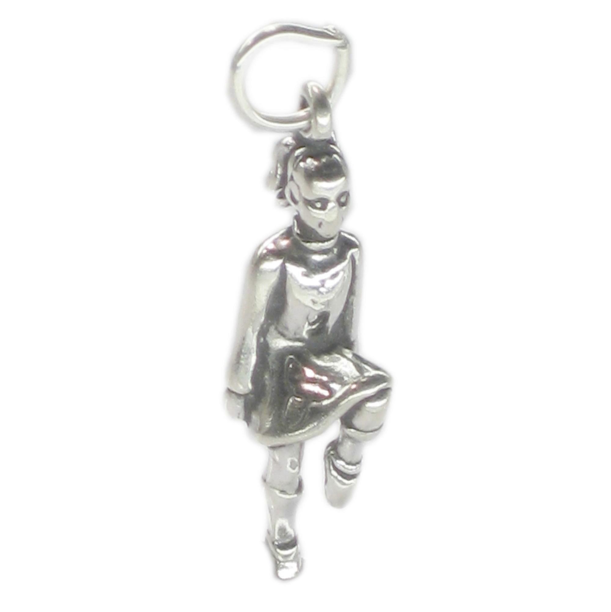 Irish Dancer sterling silver charm .925 x 1 Doing a dancing Jig