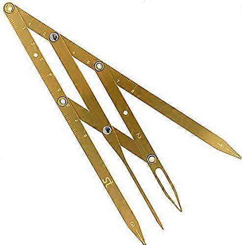 Golden Ratio Eyebrow Ruler Calipers for Microblading with Adjustable Design in Gold