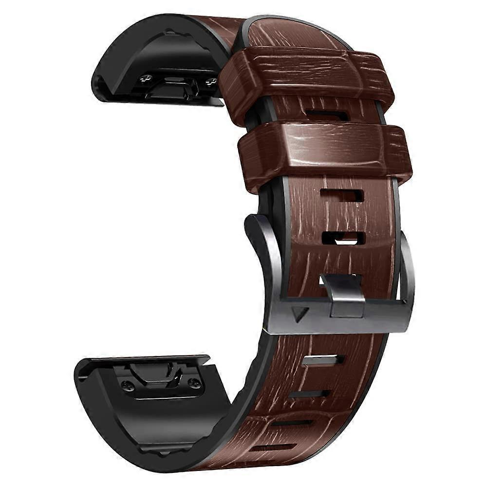 22mm Quick Release Silicone Leather Replacement Watch Band for Garmin Instinct 2