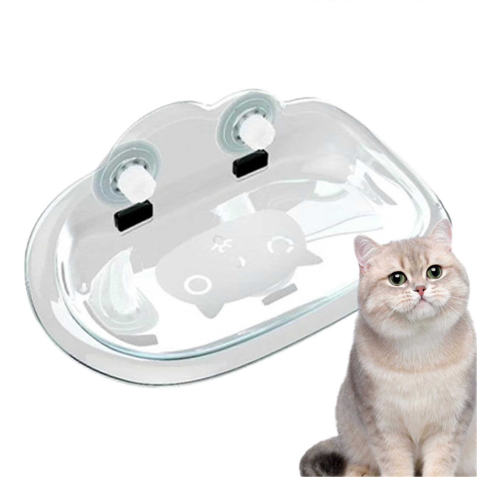 Cat Window Perch with Strong Suction Cup, Shockproof Cat Hammock Bed for Indoor Cats Sunbathing