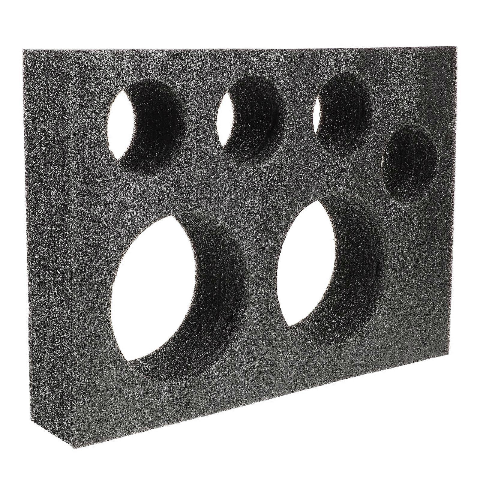 Takeout Cup Holder Black Foam Designed for Beverage Storage 6 Hole