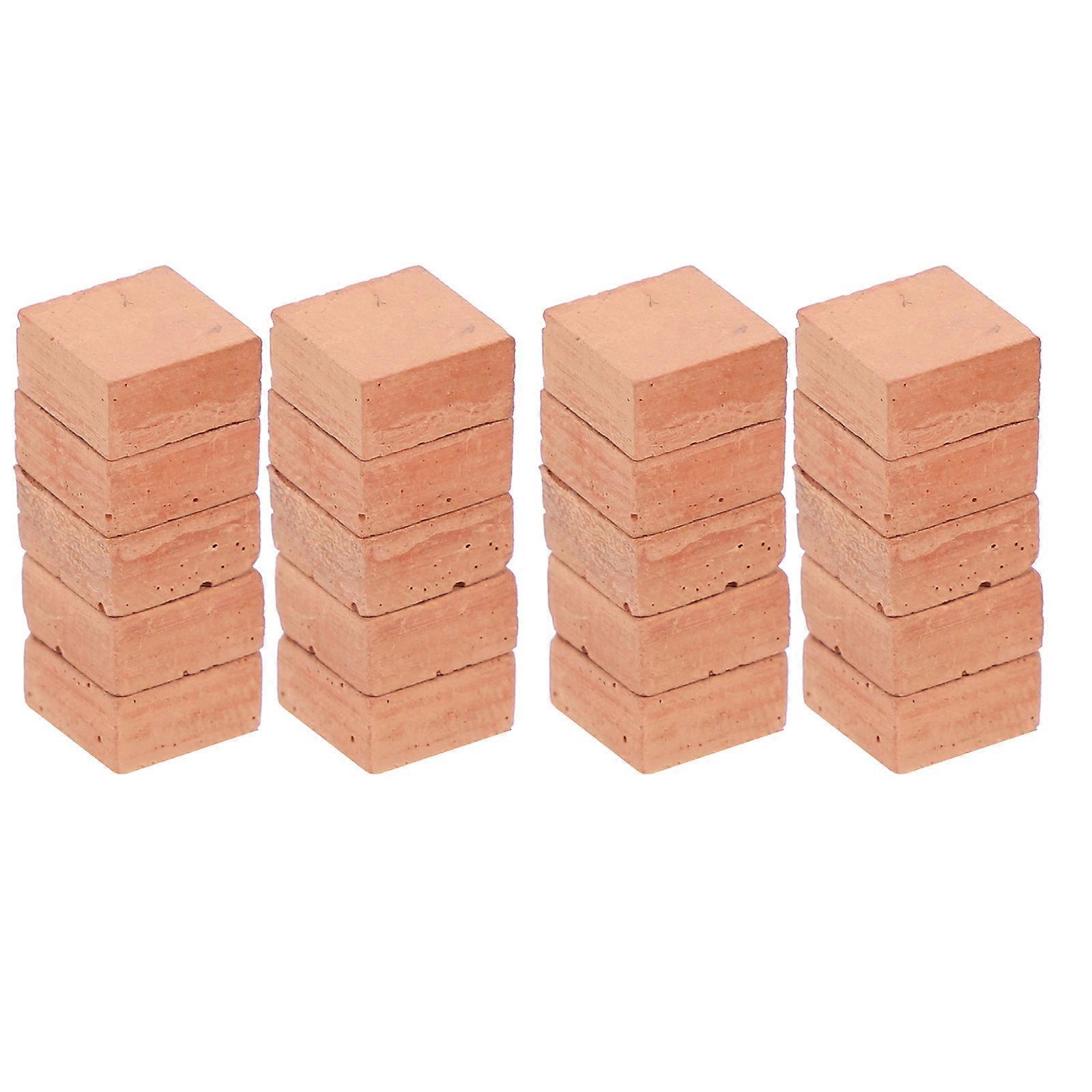 DIY Miniature Brick Pottery Clay Simulation Brick Model with 20Pcs