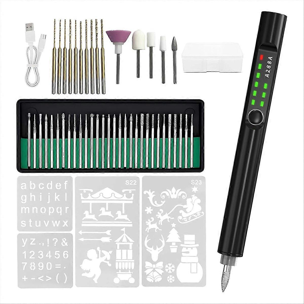 41Pcs Engraving Pen Set with LED Light,Engraving Tools