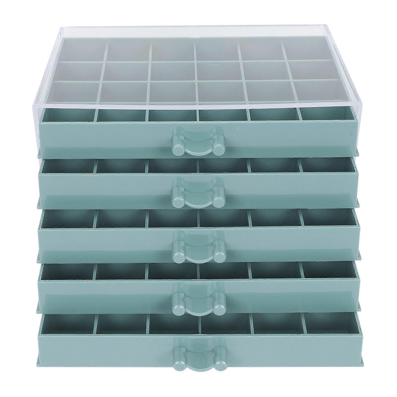 Nail Tips Container Plastic Storage Case for Storage Use 2Pcs Green