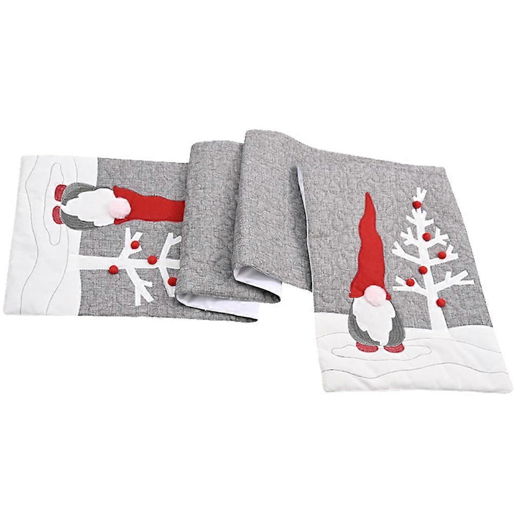 Dinning Table Runner for Christmas with No Face Doll Pattern 3Pcs Set