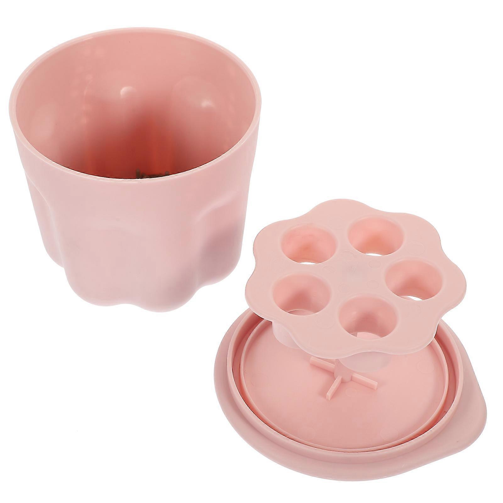 Makeup Brush Container Brush Cleaning Helper Makeup Artists Daily Use Pink Pp Function 1Set