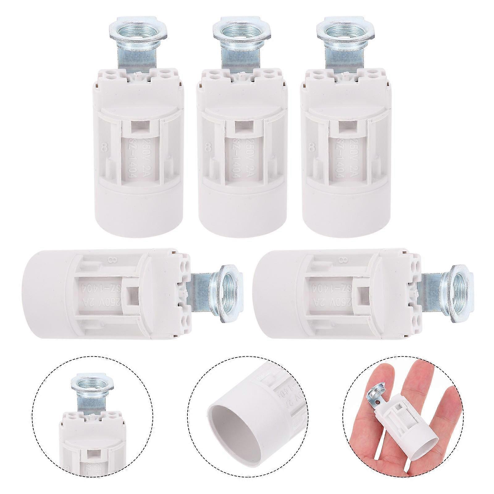 10Pcs E14 Lamp Holder White Candle Light Base Plastic Candelabra Bulb Socket Adapter