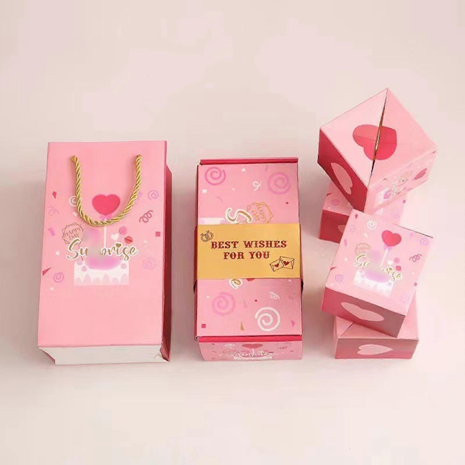 Couple's Confession Red Envelope Up Box Valentine's Day Set Creative Red Envelope Box