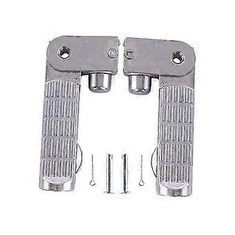 Electric Vehicle Pedal with Aluminum Alloy Foot Pegs, Large Stepping Area, Enhanced Stability, Silver