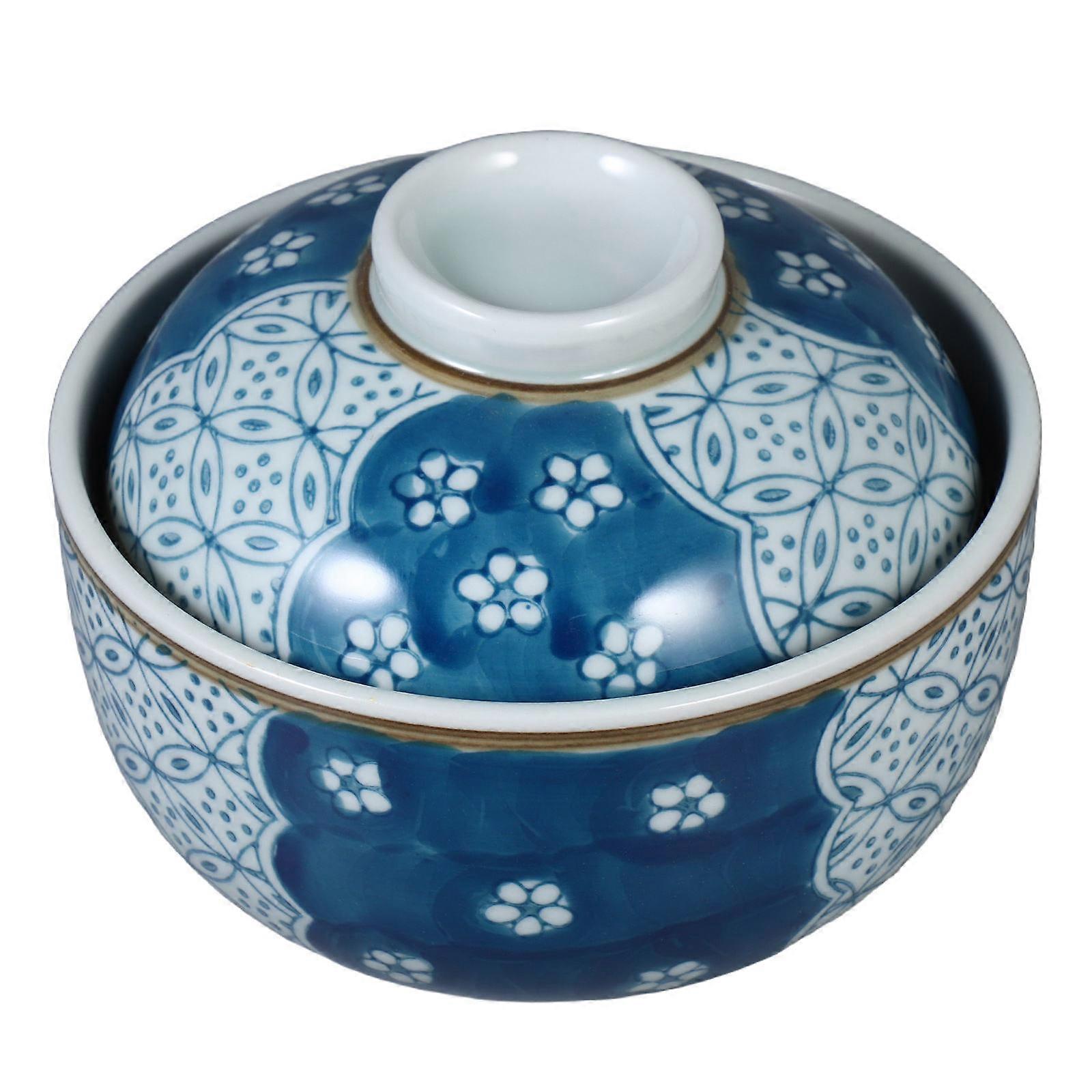 Japanese Ceramic Steamed Egg Pot with Lid for Multifunctional Cooking
