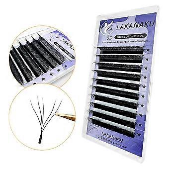 10er-Packung geflochtene künstliche Wimpern, 12 mm, C-förmig, schwarz, Y-Design für einen ausdrucksstarken, raffinierten Augenaufschlag