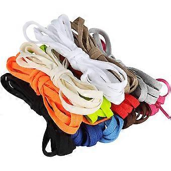 nuoshen 12 Paar flache, farbige Schnürsenkel 120 cm / 4724 Zoll Strapazierfähige Schnürsenkel Ersatzschnürsenkel für Sneaker, Sportschuhe und Stiefel (Farbe zufällig)