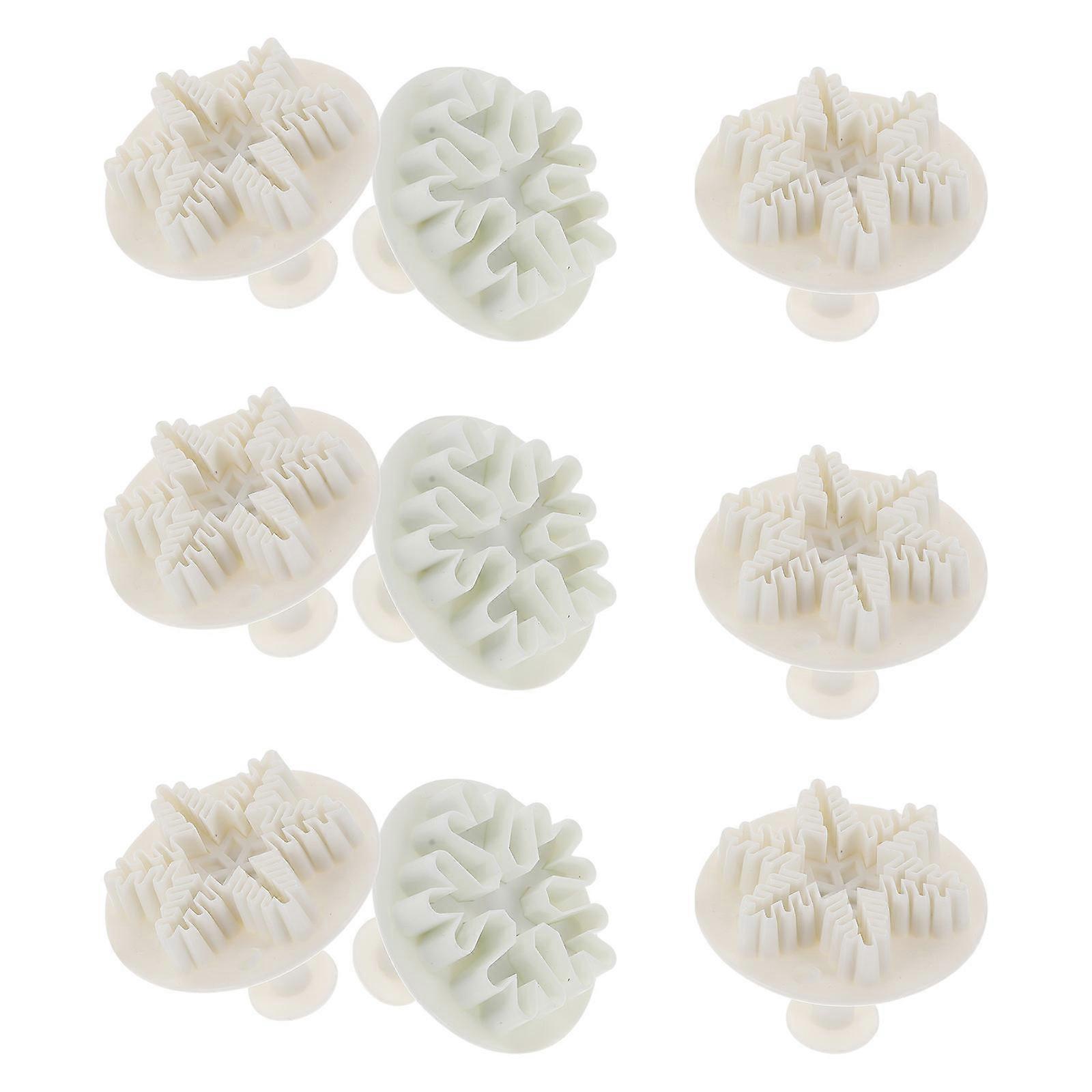 Cookie Molds Biscuits Spring Pressing Molds 9Pcs for Baking