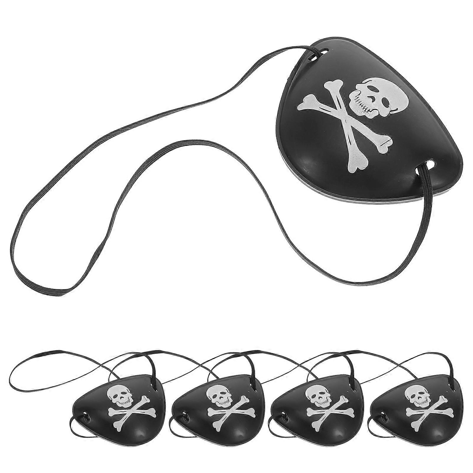 Pirate Eye Patch 5Pcs Props For Party Black Function For Masquerade