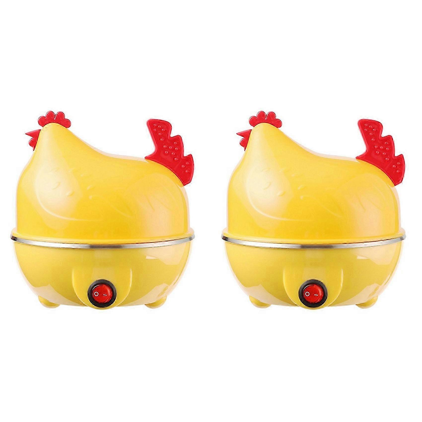 2X Multifunctional Egg Cooker, Egg Steamer, Automatic Power-Off, Multifunctional Egg Steamer, Boiled Egg US PLUG
