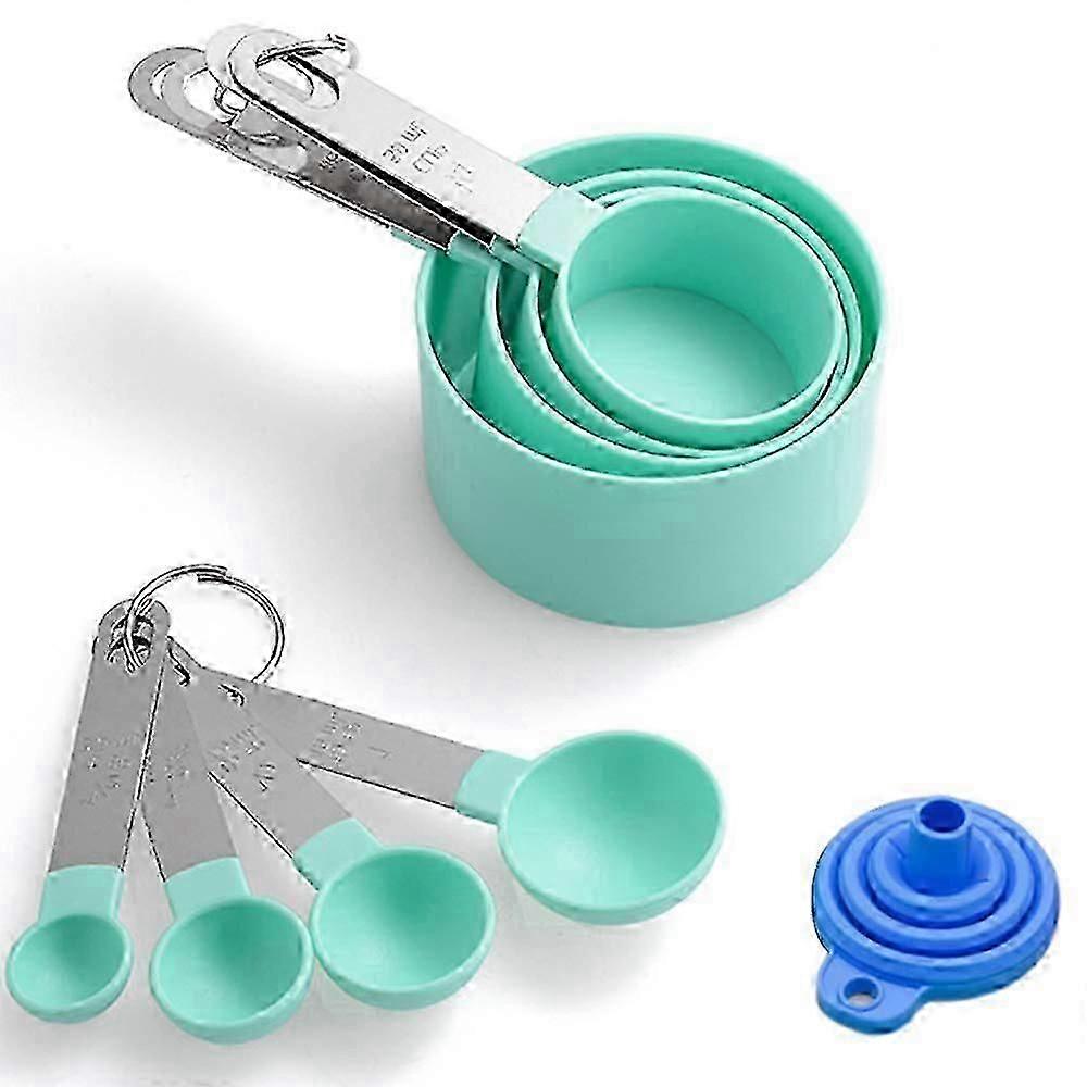 PDIN-Stainless Measuring Set 11-Piece | Stackable Cups/Spoons for Dry & Liquid