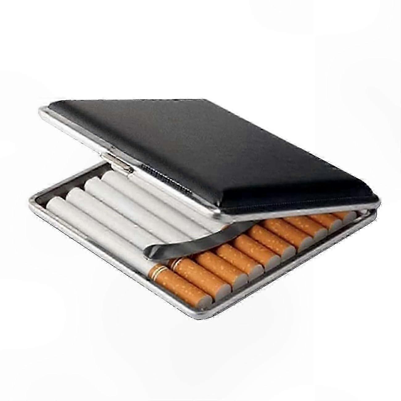 Black Artificial Leather Cigarette Case with Durable Design