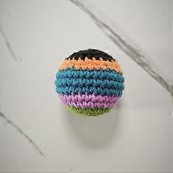 Vibrant Yarn Woven Kick Ball, Handmade Knit Sand Pouch, Fun Juggling & Decompression Toy for Children