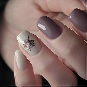 Stofkleurige Mauve Glitter Plaknagels Comfortabele plastic kunstnagels voor de gevoelige huid Snelle klikbevestiging