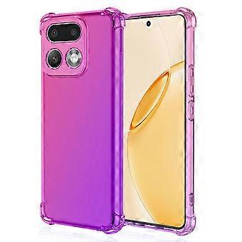 For Realme 16 Pro+ 5G Case Gradient Color TPU Anti-Drop Phone Cover - Pink  /  Purple