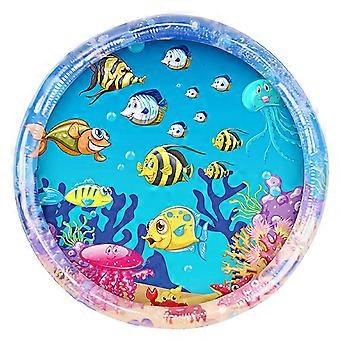 Dogs Cooling Mat Cats Bed Inflatable Water Bed Lounger for Small Cats Water Sensory Play Mat Round Loungerz