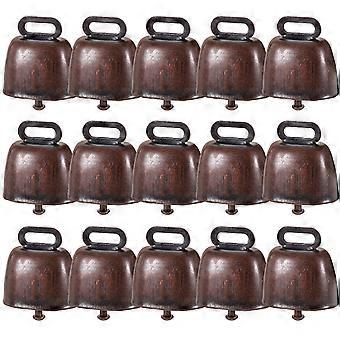 Pet Bells for Decoration Metal Animal Bells 15Pcs Multi Color Iron