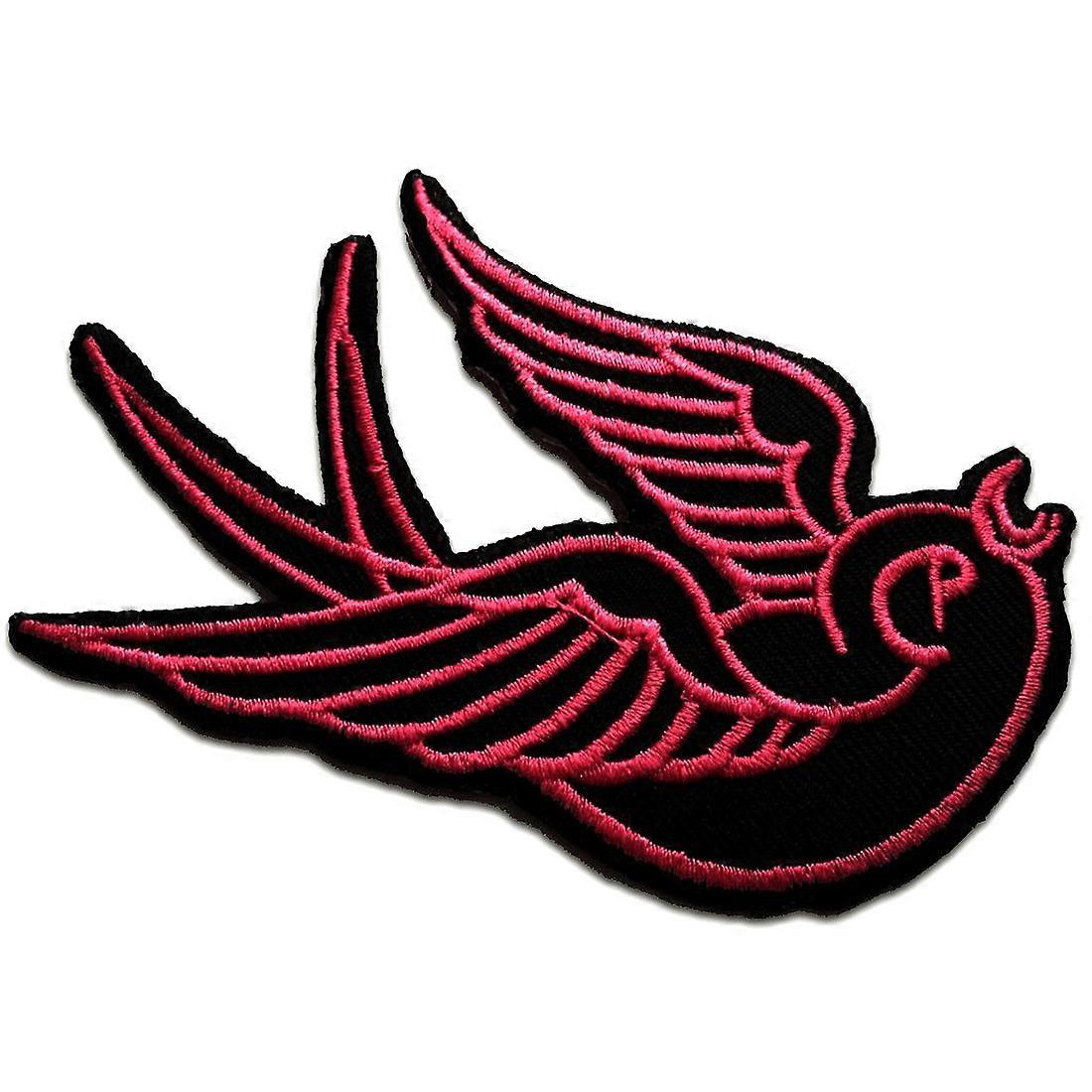 Patch / Iron-on Patch - Dove Bird - Pink - 11.2 x 8.3 cm - Appliques Patch