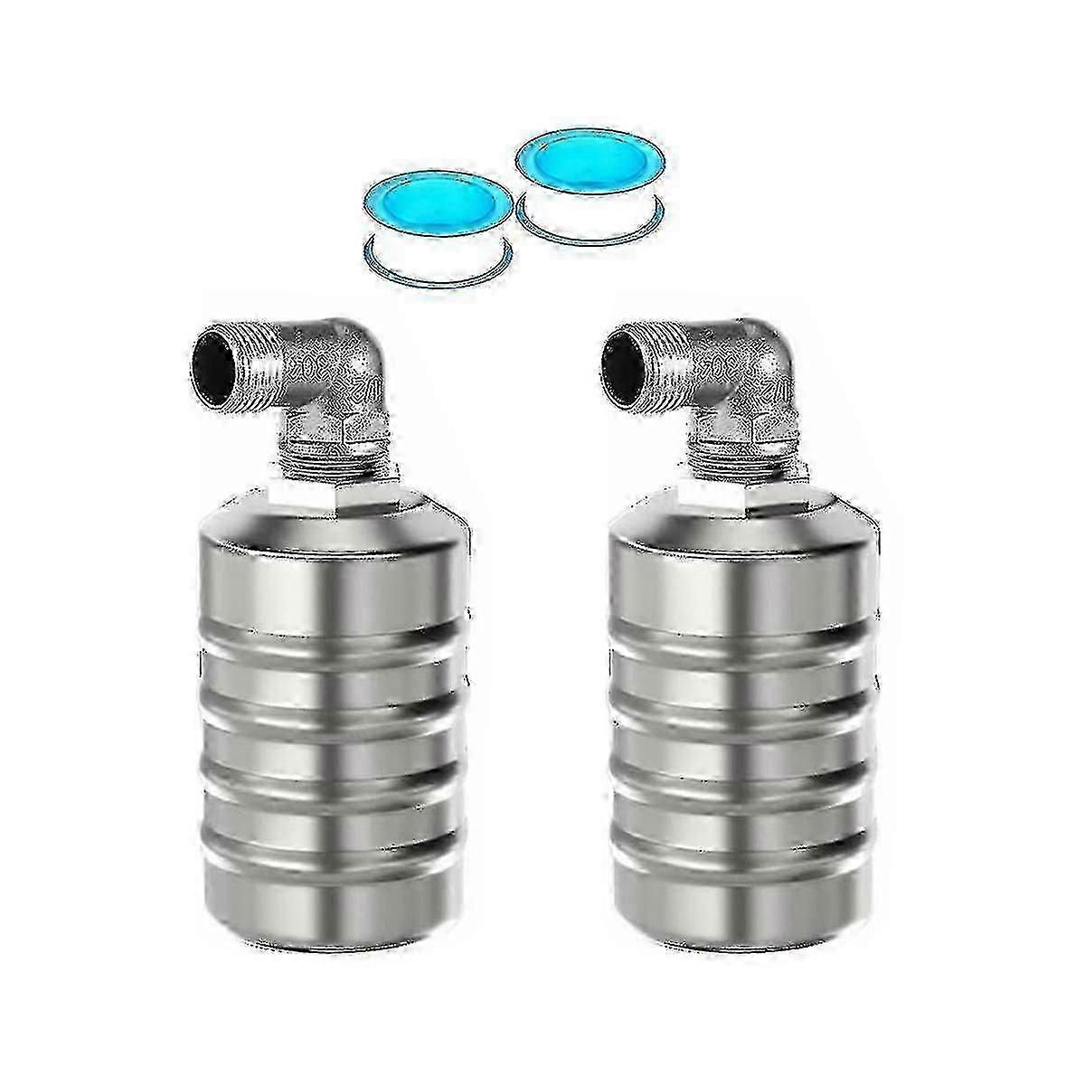 2pcs Stainless Steel Mini Float Valve for Automatic Water Level Control - 1/2