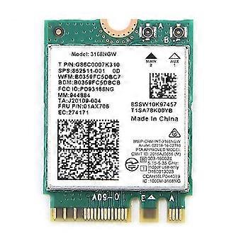 Dual Band Wireless, velegnet til Intel 3168 3168NGW 433Mbps Bluetooth 4.2 802.11Ac NGFF WiFi-netværkskort