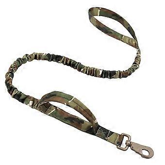 Taktisk hundehalsbånd, justerbar nylon militærsnor til store hunde (camouflage)